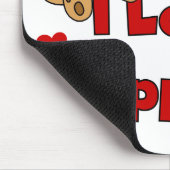 Rote Liebe-Welpen der Herz-I Mousepad (Ecke)