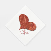 Rote Liebes Serviette (Ecke)