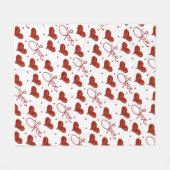 Rote Liebesdecke Fleecedecke (Vorderseite (Horizontal))