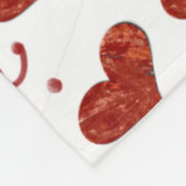 Rote Liebesdecke Fleecedecke (Ecke)