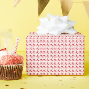 Rote Liebesherzen und Pfeil Geschenkpapier