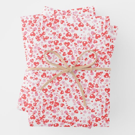 Rote Liebesherzen – Valentinskollektion Geschenkpapier Set (Beispiel)