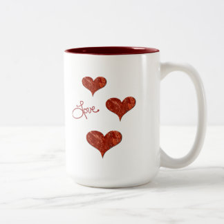 Rote Liebestasse Zweifarbige Tasse