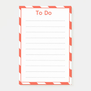 Rote Liegestuhlstreifen Post-it Klebezettel