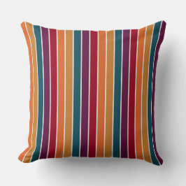 ROTE LILA AQUAMARINE ORANGE GELBE STRIPEN KISSEN