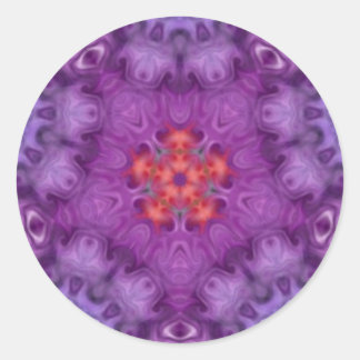 Rote Lila Blume Kaleidoskop Trippy Art Sticker