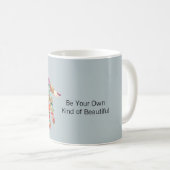 Rote Lila Blumen Garten Hand Kaffeetasse (VorderseiteRechts)