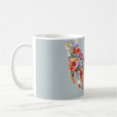 Rote Lila Blumen Garten Hand Kaffeetasse (Links)