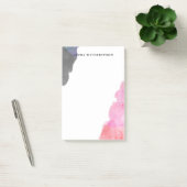 Rote Lila graue Aquarellsteine - Individuelle Name Post-it Klebezettel (Büro)