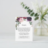 Rote Lila grüne Floral Spray-Karten Begleitkarte (Stehend Vorderseite)