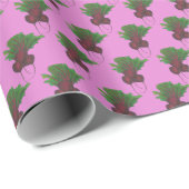 Rote Lila Rübenbäume Geschenkpapier (Rolleneckpunkt)