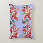 Rote Lilac Mauve Lilies Blumendekor Kissen (Vorderseite(Vertikal))