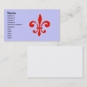 Rote Lilie, bedrückt Visitenkarte (Vorne/Hinten)