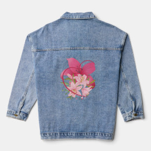 Rote Lilie  Jeansjacke