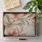 Rote Lilien Blüten Vintages Musikblatt Ephemere Seidenpapier (Geschenk)