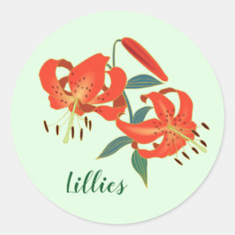 Rote Lilien Design Sticker