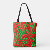 Rote Lilien-Tragetasche Tasche (Rückseite)