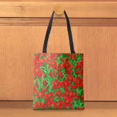 Rote Lilien-Tragetasche Tasche