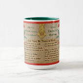 Rote Lilien und Weihnachtsfeiertage - Personalisie Tasse (Zentrum)