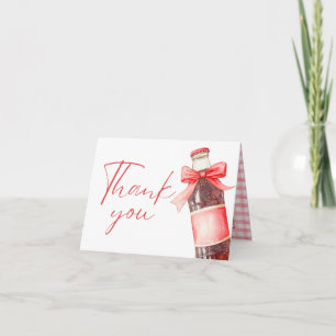 Rote Limonade Baby Shower gefaltete Dankeskarten Dankeskarte