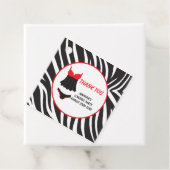 Rote Lingerie-Party Danke Geschenkanhänger (Beispiel)