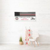 Rote Linie der Feuerwehrmänner Banner (Insitu)