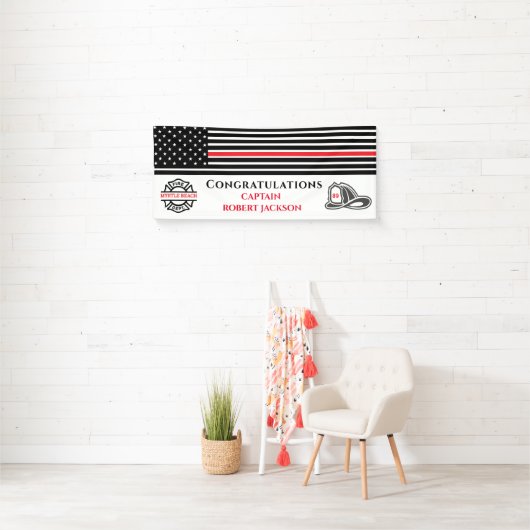 Rote Linie der Feuerwehrmänner Banner (Insitu)