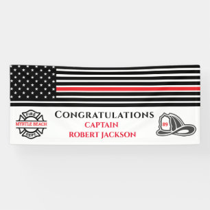 Rote Linie der Feuerwehrmänner Banner