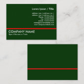 Rote Linie - Dunkelgrün Visitenkarte (Vorne/Hinten)