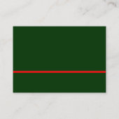 Rote Linie - Dunkelgrün Visitenkarte (Rückseite)