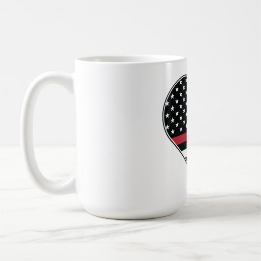 Rote Linie Flagge Herz Kaffeetasse (Links)