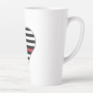 Rote Linie Flagge Herz Milchtasse