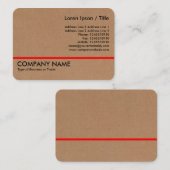 Rote Linie - Karte (Vorne/Hinten)