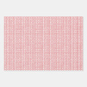 ROTE LINIE STRICK Flachpapier für Blechummantelung Geschenkpapier Set (Vorderseite)