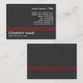 Rote Linien - Dunkelgrau Visitenkarte (Vorne/Hinten)