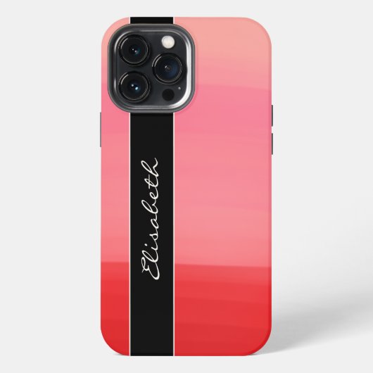 Rote Linien iPhone Hülle (Rückseite)