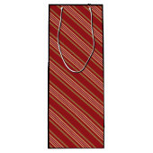 Rote-Linien-Muster Geschenktüte Für Weinflaschen (Rückseite)