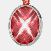 Rote Linien Ornament Aus Metall (Links)