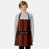 Rote Linien senkrechten Schatten Minimales Muster Schürze (Getragen)