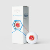Rote Lippen - Abenteuer Supersoft Golf Balls Golfball (Verpackung)