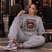 Rote Lippen After Dark Chrome Sweatshirt