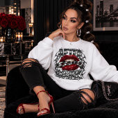 Rote Lippen After Dark Chrome Sweatshirt