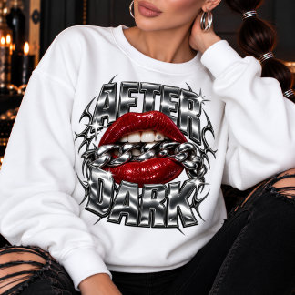 Rote Lippen After Dark Chrome Sweatshirt