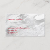 Rote Lippen auf weißem Marmor-Makeup-Imitat Visitenkarte (Rückseite)