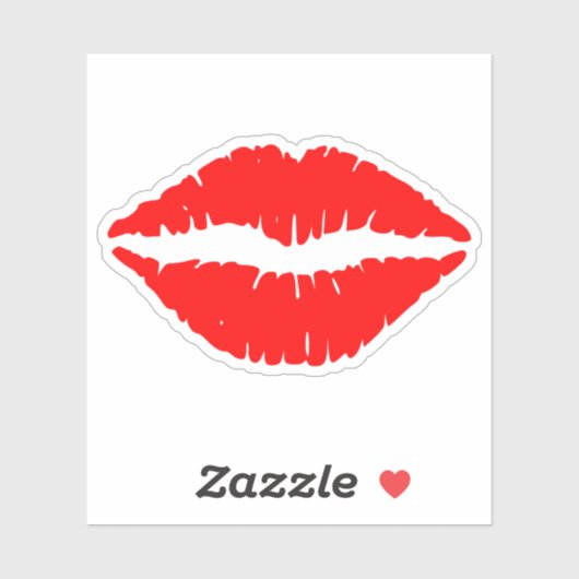 Rote Lippen Aufkleber (Blatt)