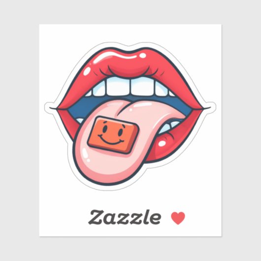 Rote Lippen Aufkleber (Blatt)