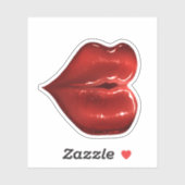 Rote Lippen Aufkleber Scrapbook helles Dekor (Blatt)