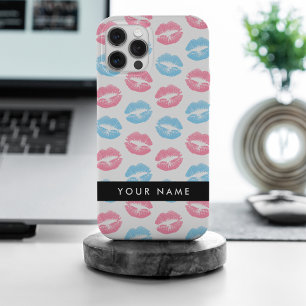 Rote Lippen, Blaue Lippen, Kuss, Dein Name, Person iPhone 15 Pro Max Hülle
