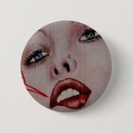 Rote Lippen Button