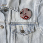 Rote Lippen Button (Beispiel)